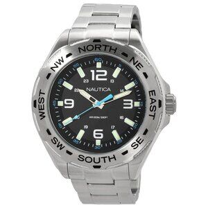 FX03666B NWT Nautica Fashion Men's Quartz Steel Authentic Watch